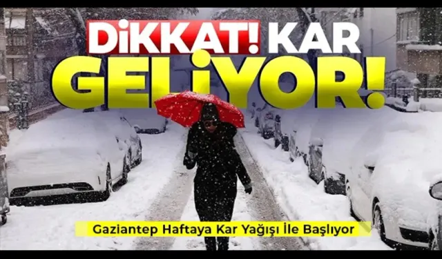 Gaziantep Valiliği vatandaşları yarın ve salı günü için kar yağışı konusunda uyardı.