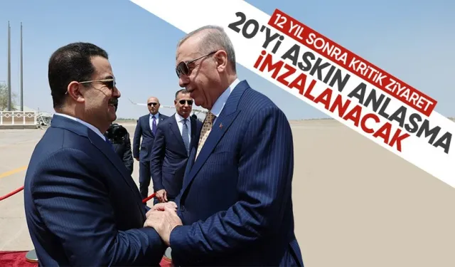 Cumhurbaşkanı Erdoğan'dan seneler sonra Irak'a kritik ziyaret! 20'yi aşkın anlaşma imzalanacak