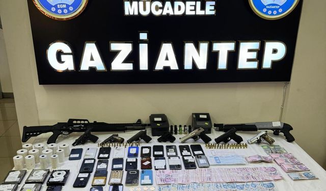 Gaziantep'te bahis ve şans oyunları oynatan 12 şüpheli tutuklandı