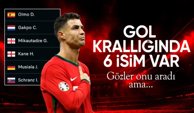 Gözler onu aradı ama! 6 futbolcunun gol krallığını paylaştığı EURO 2024'te Cristiano Ronaldo gol atamadı