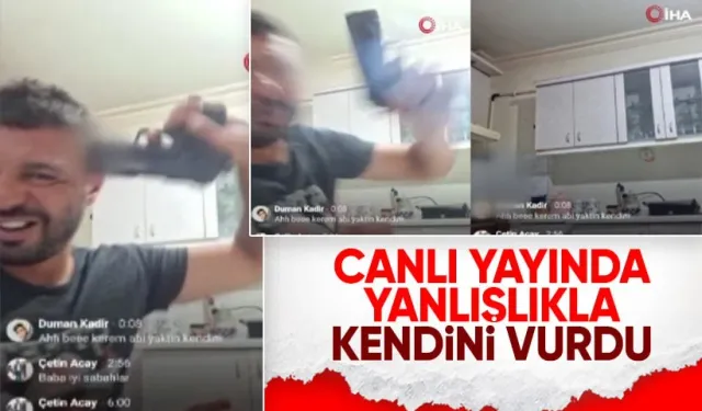 Canlı yayın sırasında kendisini yanlışlıkla başından vurdu