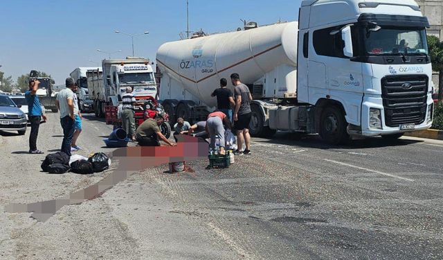 Gaziantep'te devrilen sepetli motosikletteki 4 kişi yaralandı