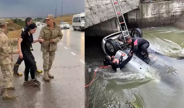 Erzurum'da otomobil sulama kanalına düştü: 2 ölü