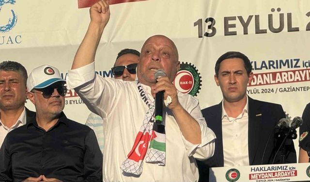 HAK-İŞ Gaziantep’te miting düzenledi