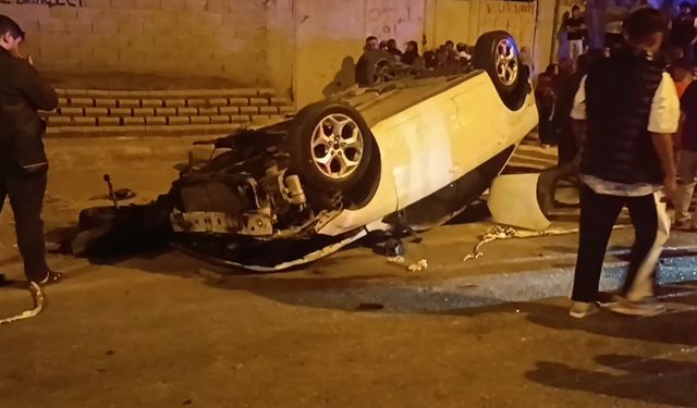 Gaziantep'te feci kaza! Savrularak ters dönen otomobilin sürücüsü hayatını kaybetti