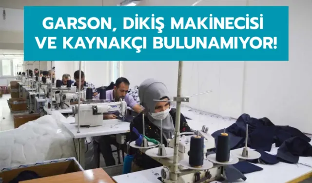En fazla aranan meslek: Garsonluk, dikiş makineciliği ve kaynakçılık