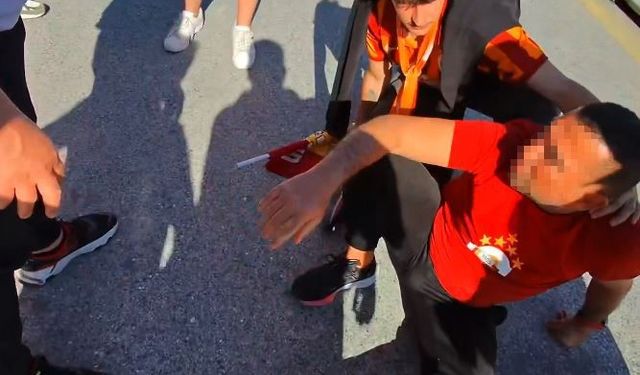 Galatasaraylı taraftara silahlı saldırı kamerada