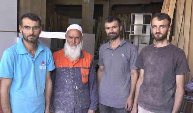 Gaziantep'te Marangoz baba ve 3 oğlu aynı mesleği yapmanın gururunu yaşıyor