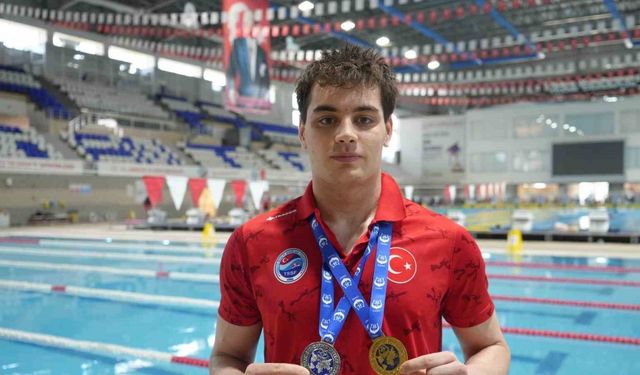 Gaziantepli milli sporcunun azmi! Tedavi amaçlı başladığı yüzmede Avrupa şampiyonu oldu