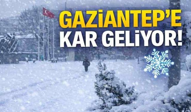 Dikkat yoğun kar bekleniyor! Gaziantep’te 2 Gün Sürecek! 30 Santimetre Kar Bekleniyor