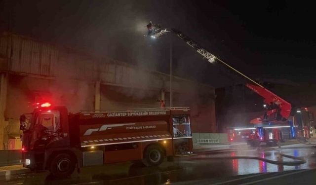 Gaziantep'te ambalaj fabrikasında büyük yangın: Bir işçi etkilendi