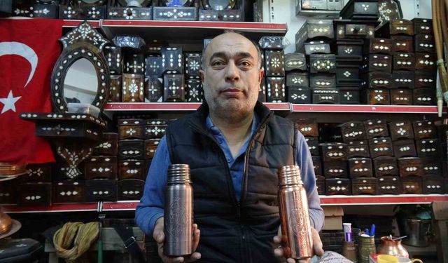 Yeni model bakır su mataraları büyük rağbet görüyor