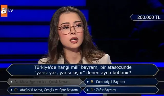 Milyoner'de yarışmacıyı şaşırtan soru