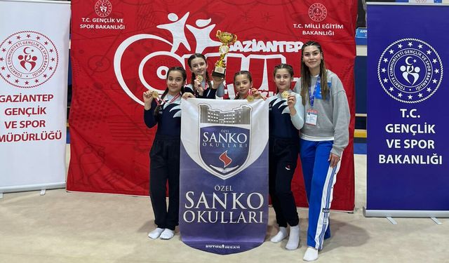SANKO Okulları öğrencilerinin jimnastik başarısı