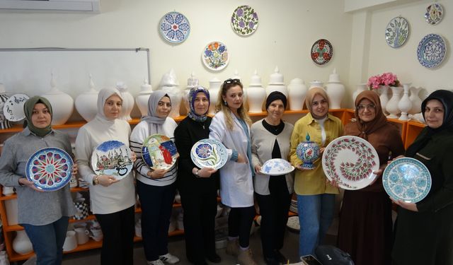 Gaziantep'te çini kursu açıldı! Kadınların ellerinde hayat buluyor...