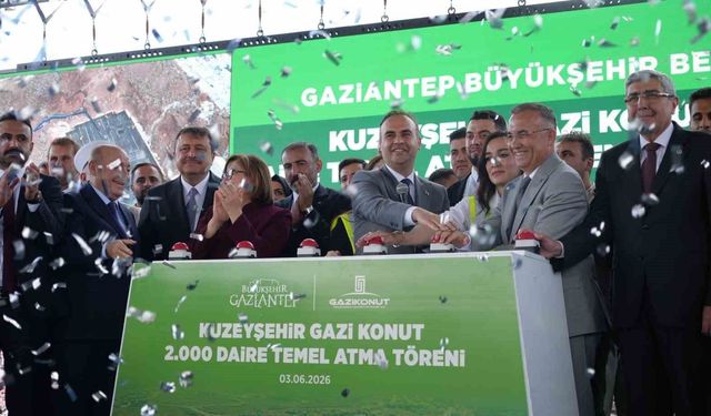 Bakan Kacır Gazi Konut tarafından yapılan 2 bin konutun temelini attı
