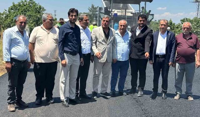 Gaziantep'te tahrip olan yollar asfaltlandı, vatandaşlar adak kurbanı kesti