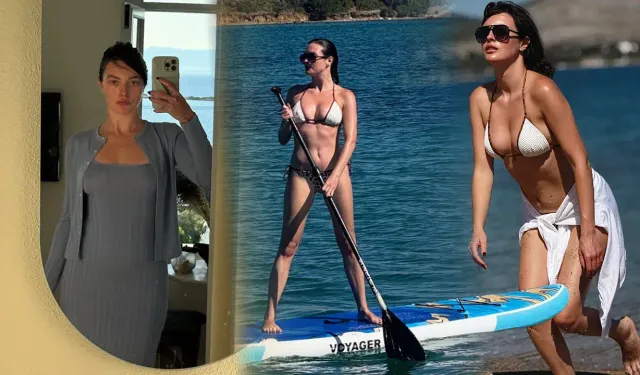 Melis Sezen Ildır'a gitti! Beyaz bikinisiyle fiziğini sergiledi