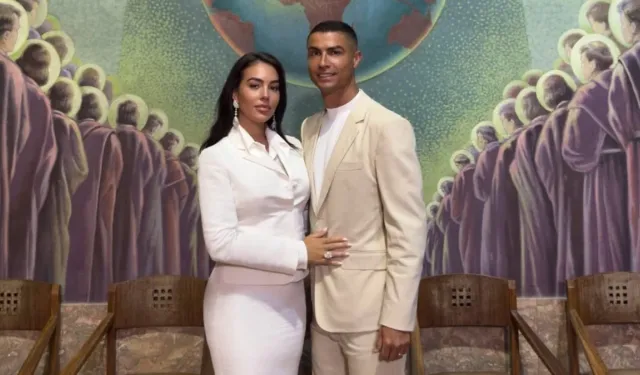 Cristiano Ronaldo ve Georgina Rodriguez'in nikâhından ilk kareler ortaya çıktı
