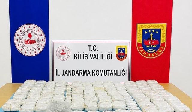 Kilis'te 90,5 kilo uyuşturucu ele geçirildi