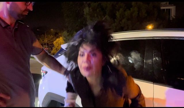 Gazetecilere tükürüp, polise saldıran kadın sürücü 2.45 promil alkollü çıktı