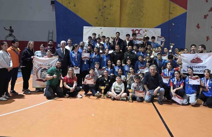 Gaziantep'te 'Okul Sporları Tırmanış Yarışması' yapıldı