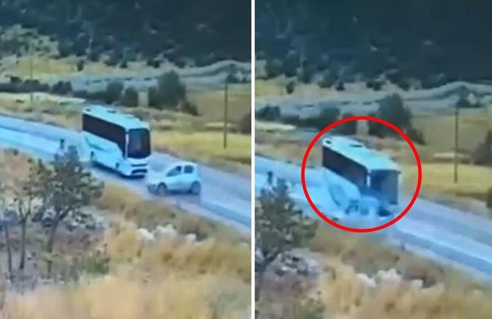 Gaziantep'teki 7 kişinin öldüğü feci kaza kamerada
