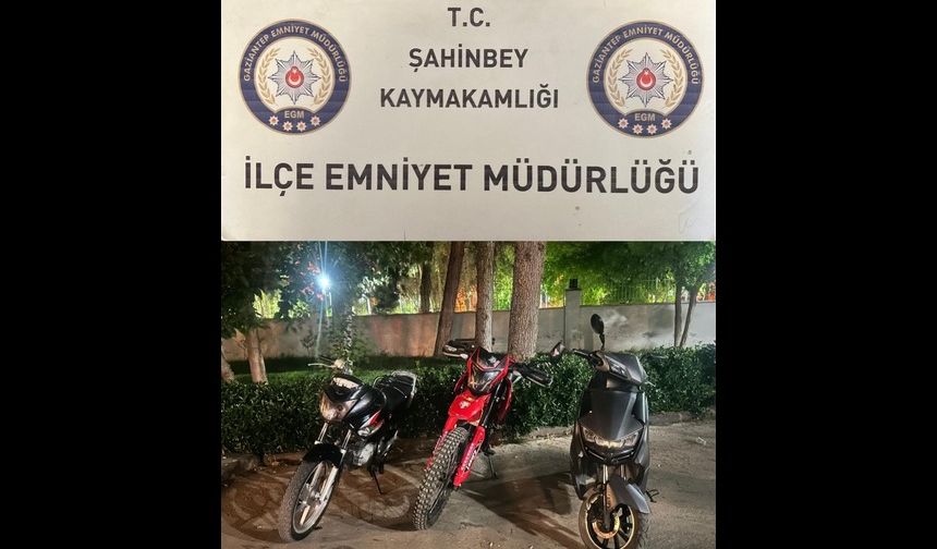 Gaziantep’te 3 motosiklet hırsızlığı şüphelisi yakalandı