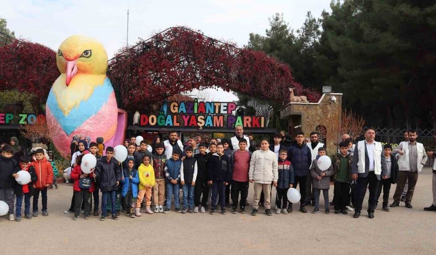 Yetim çocuklar Gaziantep Doğal Yaşam Parkı’nı gezdi