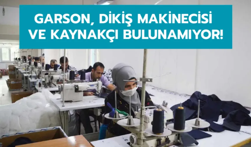 En fazla aranan meslek: Garsonluk, dikiş makineciliği ve kaynakçılık