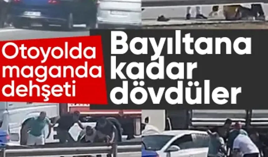 Tarsus-Adana-Gaziantep otoyolunda çıkan kavgada sürücü dayaktan bayıldı
