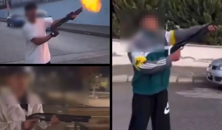 Gaziantep'te şok görüntüler: Yaşları Küçük 3 şahıs pompalı tüfekle rastgele ateş açtı