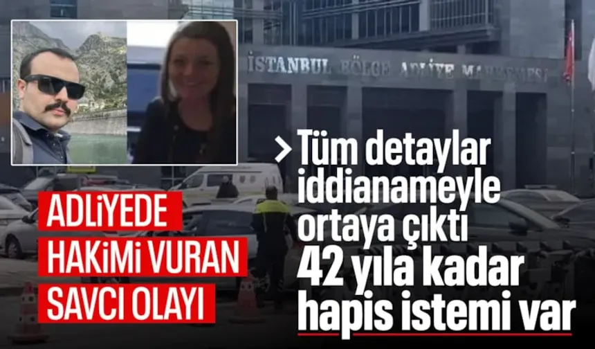 İstanbul'da kadın hakimi vuran savcı için 42 yıl 3 aya kadar hapis talep edildi