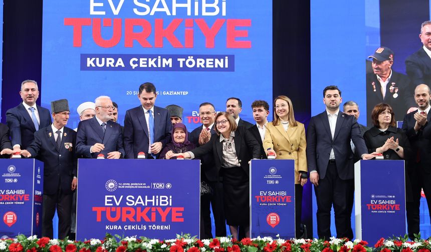 Gaziantep'te Yüzyılın Sosyal Konut Projesi için kuralar çekildi