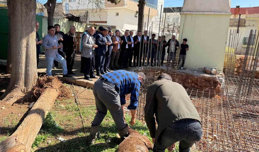 Araban'da depremde yıkılan Fıstıklıdağ Mahallesi Camisinin temeli atıldı
