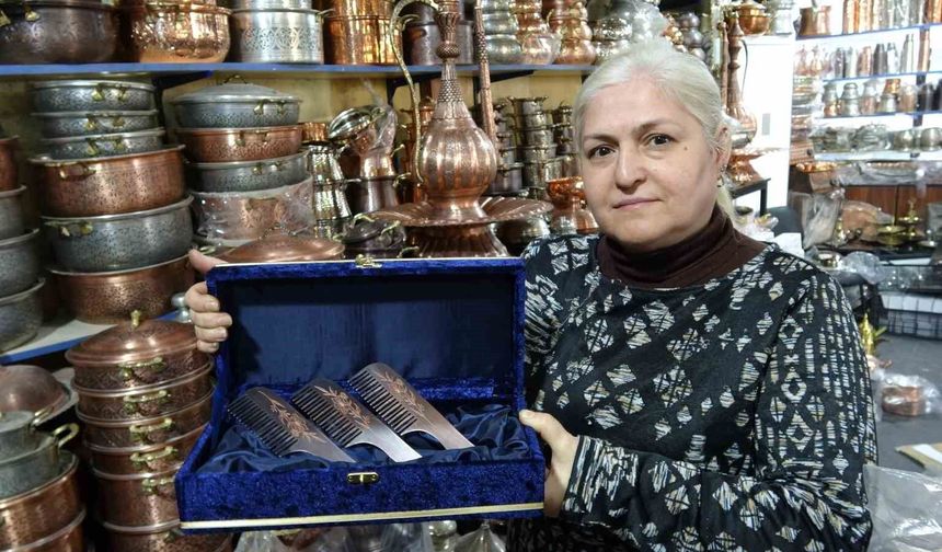 Gaziantep'te bakır taraklara büyük ilgi