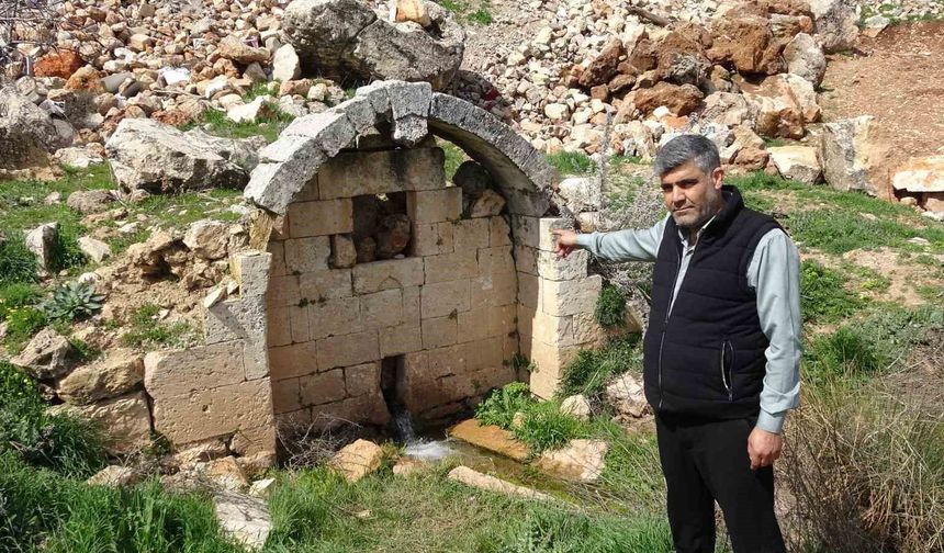 Gaziantep'te kar ve yağmur bereketi: Tarihi çeşmelerden su akmaya başladı