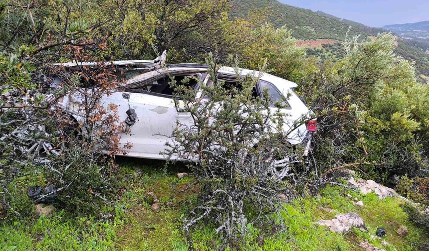 Gaziantep'te kontrolden çıkan otomobil uçuruma yuvarlandı: 1 ölü