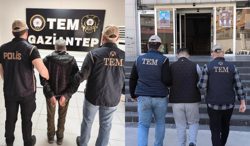 Gaziantep'te kırmızı bültenle aranan 2 terörist yakalandı!