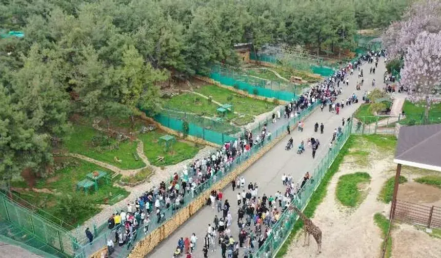 Gaziantep Doğal Yaşam Parkı'nda bayramda ziyaretçi akını