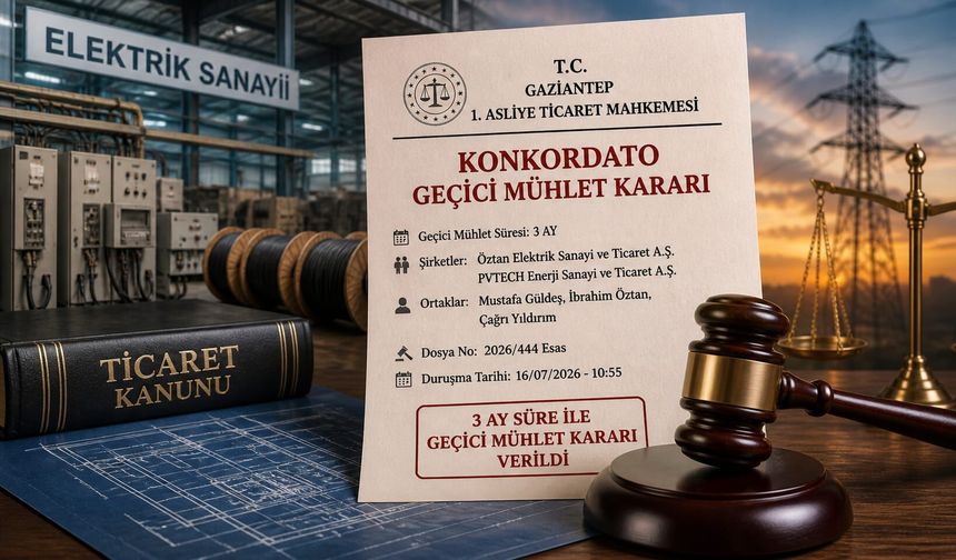 Gaziantep'te konkordato dalgası! 2 firma hakkında şok karar...