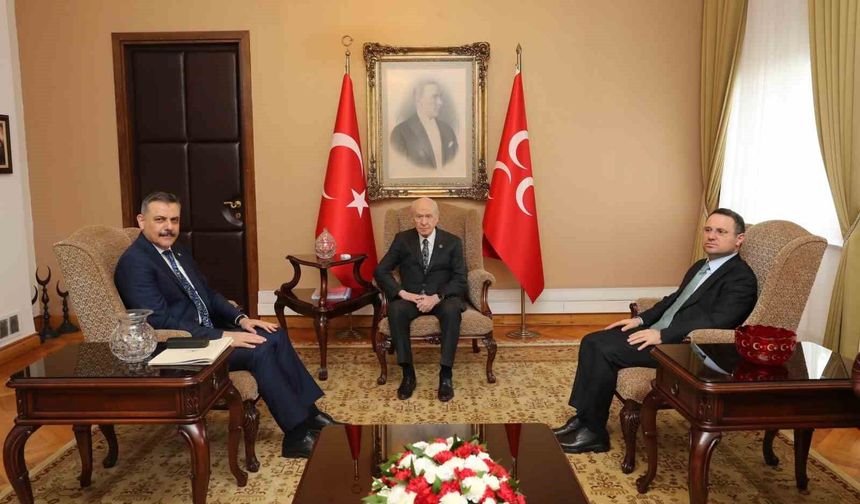 Adalet Bakanı Gürlek ve İçişleri Bakanı Çiftçi, TBMM'de MHP lideri Bahçeli'yi ziyaret etti