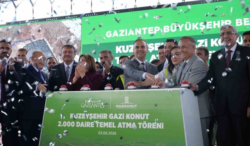 Bakan Kacır Gazi Konut tarafından yapılan 2 bin konutun temelini attı