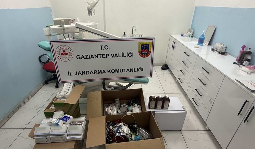 Gaziantep'te ruhsatsız diş kliniğine jandarma operasyonu: 2 sahte doktor yakalandı