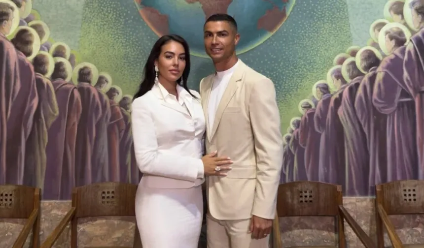 Cristiano Ronaldo ve Georgina Rodriguez'in nikâhından ilk kareler ortaya çıktı