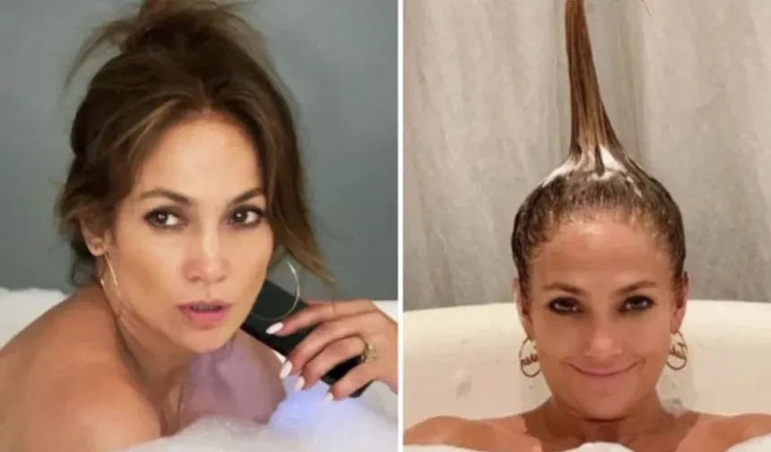 Jennifer Lopez küvet pozlarına devam ediyor: Ofisini taşıdı