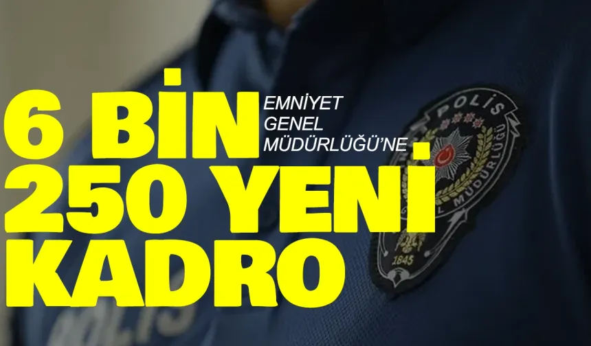 Emniyet Genel Müdürlüğü’ne 6 bin 250 yeni kadro: Emniyet Müdürü ve Amir atanacak