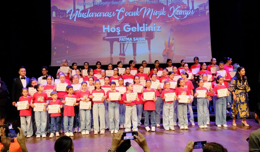 Gaziantep Büyükşehir, Uluslararası Çocuk Müzik Kampı sona erdi
