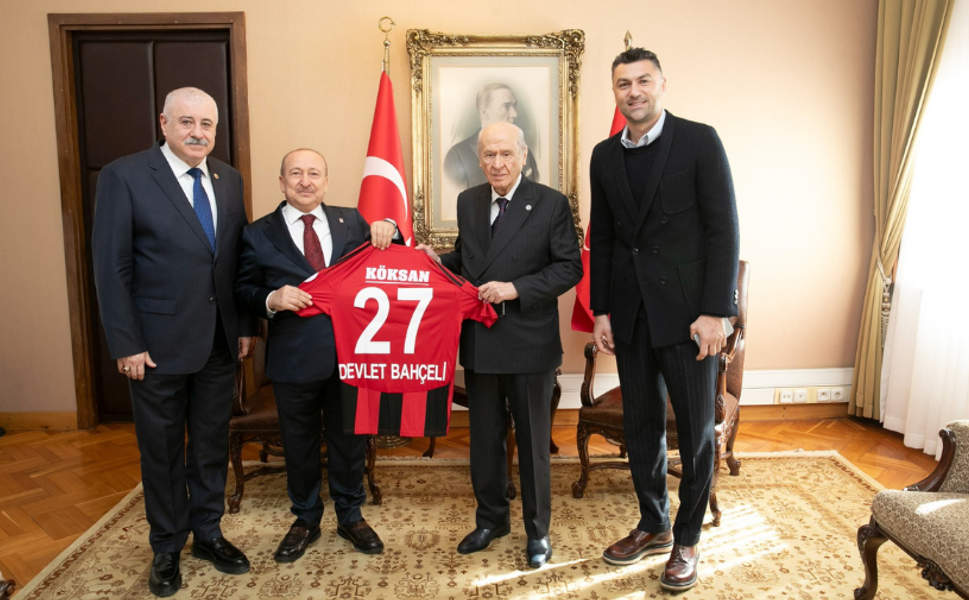 Gaziantep FK'dan Devlet Bahçeli'ye anlamlı ziyaret!
