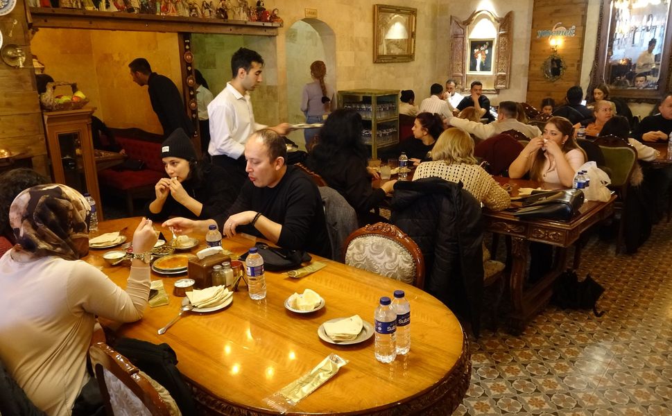 Gaziantep'te turistler bayramda lezzete doydu